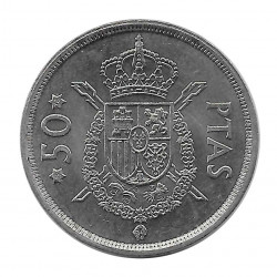 Münze Spanien 50 Peseten Jahr 1975 Stern 78 König Juan Carlos I Unzirkuliert