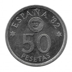 Coin Spain 50 Pesetas Year 1980 Soccer World Cup 1982 Star 81 Uncirculated