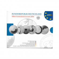 Gedenkmünzenset 10 Euro Deutschland Jahr 2004 Silber Spiegelglanz