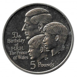 Coin 5 Pounds Gibraltar The Prince of Wales Year 1998