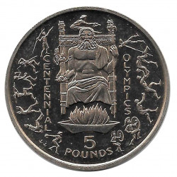 Moneda 5 Libras Gibraltar Centenario Juegos Olimpicos 1996 - ALOTCOINS