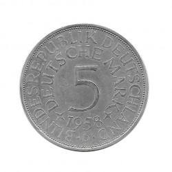 Münze 5 Deutsche Mark DDR Adler D Jahr 1958 | Numismatik Online - Alotcoins