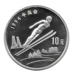 Silver Coin 10 Yuan China Ski Jumping Year 1992 | Numismatic Shop - Alotcoins