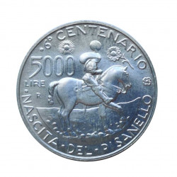 Moneda 5.000 Liras Italia Pisanello Año 1995 Sin circular SC | Monedas de colección - Alotcoins