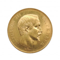 Gold Coin of 50 Francs France Napoleon III Bonaparte 16.12 grs 0.5 oz Year 1857 A | Collectible Coins - Alotcoins