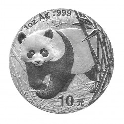 Moneda China Año 2001 Plata Panda 10 Yuan Proof