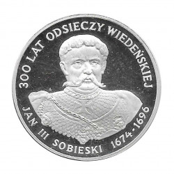 Moneda de plata 200 Zlotys Polonia Jan III Sobieski Año 1983 Proof | Monedas de colección - Alotcoins