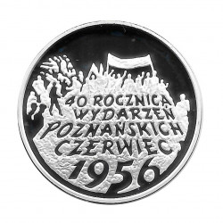 Silbermünze 10 Złote Polen Posen - Juni 1956 Jahr 1996 Polierte Platte PP | Gedenkmünzen - Alotcoins