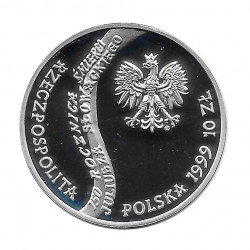 Silbermünze 10 Złote Polen Juliusz Słowacki Jahr 1999 Polierte Platte PP | Sammlermünzen - Alotcoins