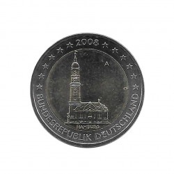 Moneda 2 euros Conmemorativa Alemania Iglesia San Miguel Hamburgo A año 2008 Sin circular SC | Monedas de colección - Alotcoins