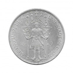 Silbermünze 3 Reichsmark Deutsches Reich Meißen E Jahr 1929 | Sammlermünzen Numismatik - Alotcoins