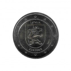 Commemorative Coin 2 Euro Latvia Kurzeme Region Year 2017 Uncirculated UNC Numismatic | Collectible coins - Alotcoins