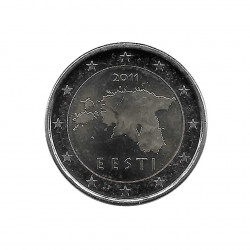 2 Euro Commemorative Coin Estonia Map Year 2011 Uncirculated UNC | Collectible Coins - Alotcoins