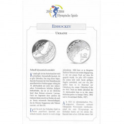 Silbermünze 10 Hryven Ukraine Olympischen Winterspiele Eishockey Jahr 2001 Polierte Platte PP | Silbermünzen - Alotcoins