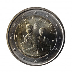 Moneda de colección 2 Euros Italia Grazie Año 2021 Sin circular SC | Monedas de colección - Alotcoins