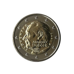 Coin 2 Euro Slovakia Alexander Dubček Year 2021 Uncirculated UNC | Collectible Coins - Alotcoins
