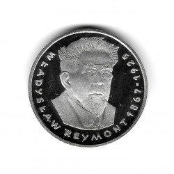 Moneda de Polonia Año 1977 100 Zlotys Reymont Plata Proof PP