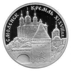 Münze Russland 1995 3 Rubel Kreml in Smolensk Silber Proof PP