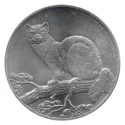 Moneda de Rusia 1995 3 Rublos Animal Marta Plata Proof PP