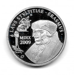 Coin Belgium 10 Euros Year 2009 Erasmus of Rotterdam Silver Proof