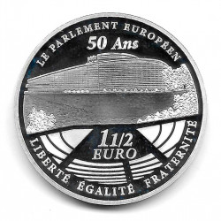 Münze Frankreich 1,5 Euros Jahr 2008 Europäisches Parlament Silber Proof