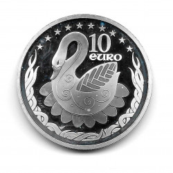 Silver Coin 10 Euro Ireland Year 2004 EU Presidency Swan Proof | Numismatic Store - Alotcoins